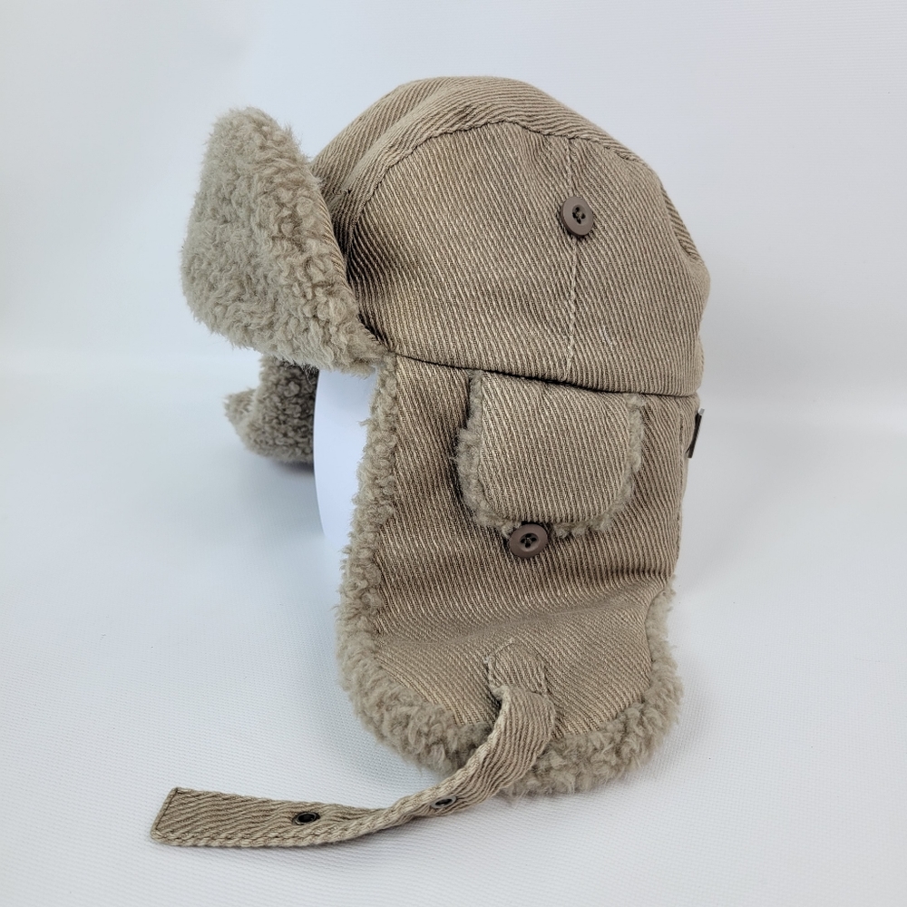 Nathaniel Cole Crowncap Warm Trapper Sherling Hat Boys Sz XL